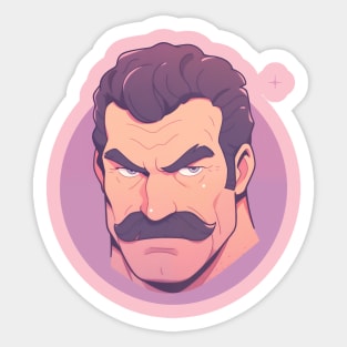 Tom Selleck Rounded Sticker